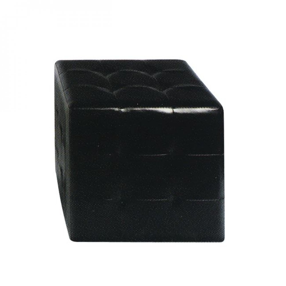 Σκαμπώ βοηθητικό "CONY" από τεχνόδερμα σε χρώμα μαύρο 37x37x42