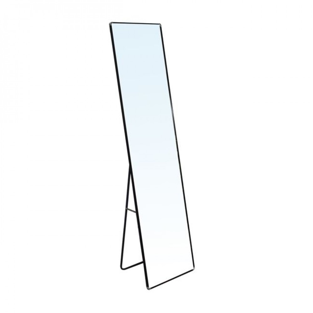 Καθρέπτης δαπέδου "DAYTON" από αλουμίνιο σε χρώμα μαύρο  60x33x180