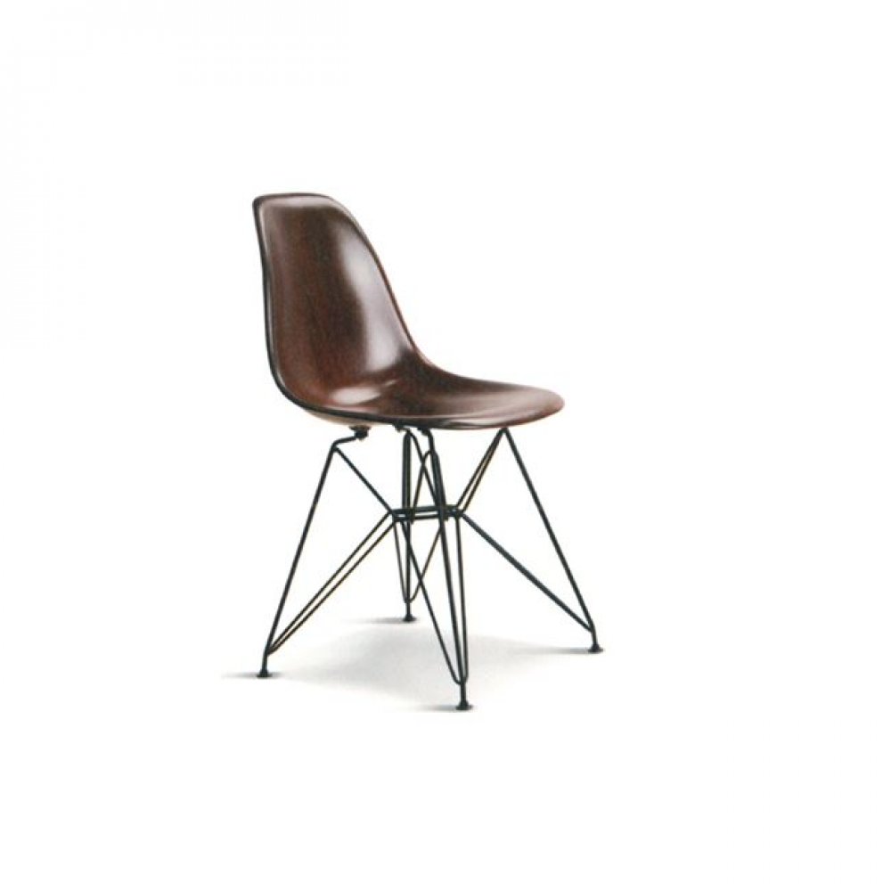 Καρέκλα "ART" μεταλλιλή-abs σε χρώμα καρυδί 46x53x82