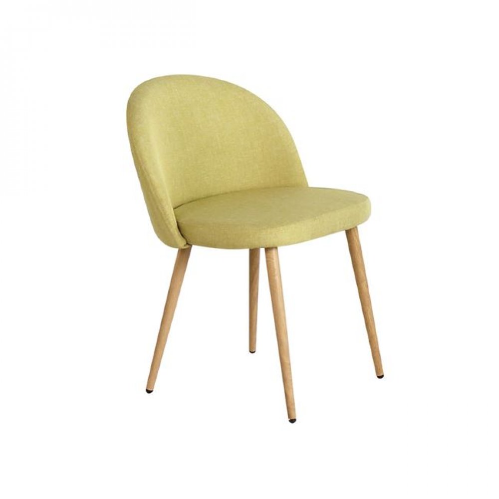 Καρέκλα "BELLA" μεταλλική-υφασμάτινη σε χρώμα lime 45x53x77