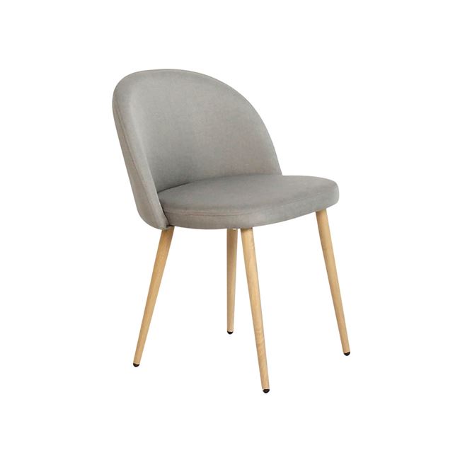 Καρέκλα "BELLA" μεταλλική-υφασμάτινη σε χρώμα γκρι 45x53x77