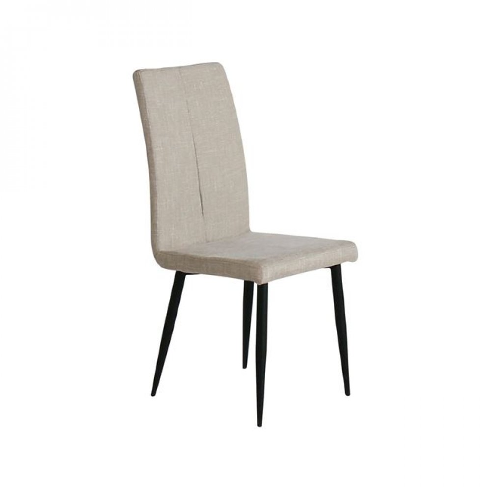 Καρέκλα "MINA" μεταλλική-υφασμάτινη σε μπεζ χρώμα 43x48x97