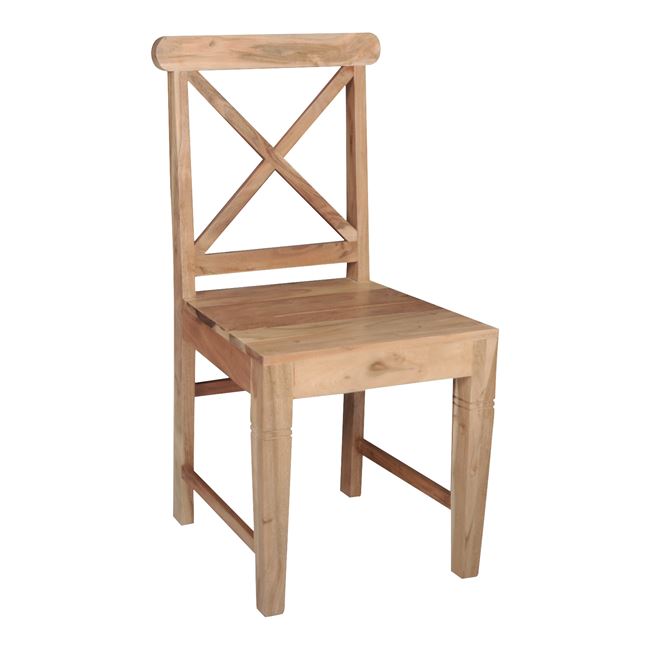 Καρέκλα "KIKA" ξύλινη-ακακία σε φυσικό χρώμα 46x50x94
