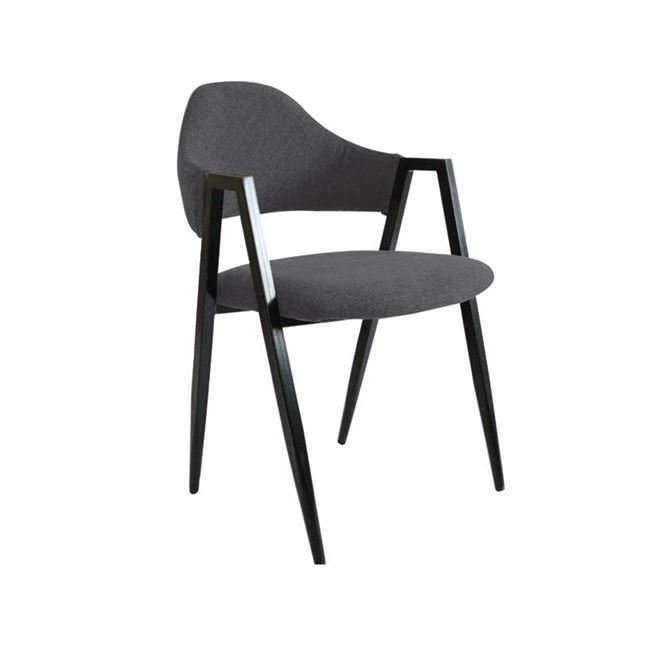 Πολυθρόνα "DELTA" μεταλλική-υφασμάτινη σε χρώμα γκρι 50x55x80