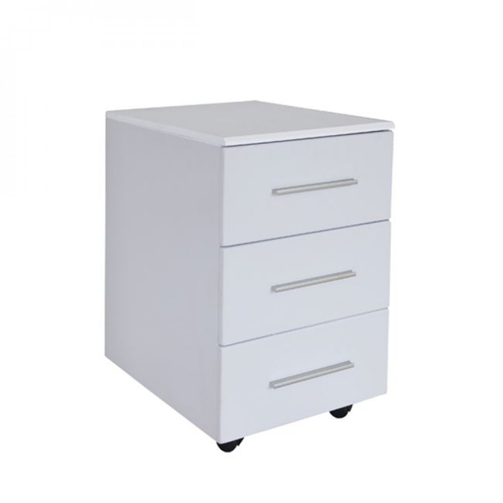 Συρταριέρα γραφείου σε χρώμα λευκό 40x54x63