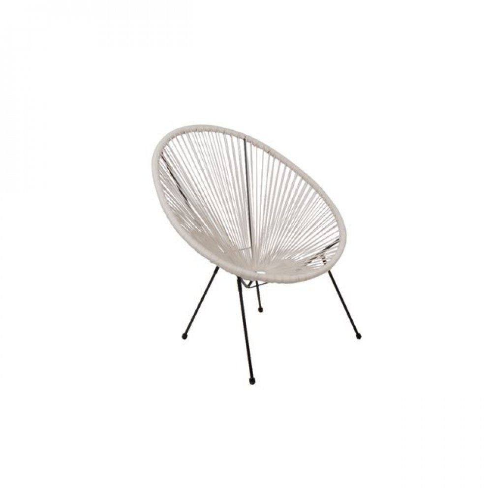Πολυθρόνα "ACAPULCO" μεταλλική από λευκό χρώμα 74x80x84