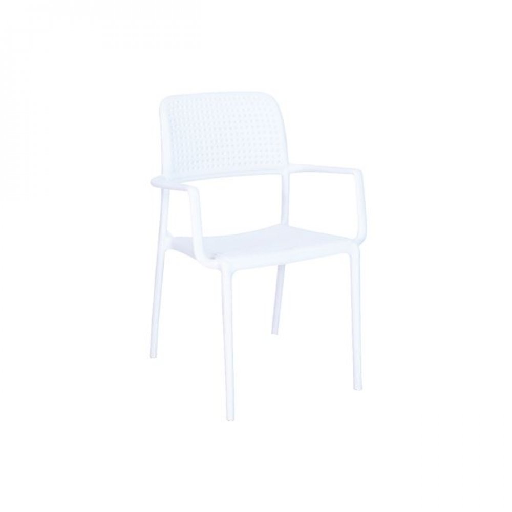 Πολυθρόνα "NORA" από πολυπροπυλένιο σε χρώμα λευκό 57x59x86