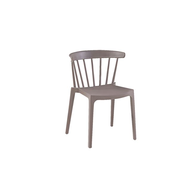 Καρέκλα "WEST" από πολυπροπυλένιο σε μπεζ χρώμα 53x53x75