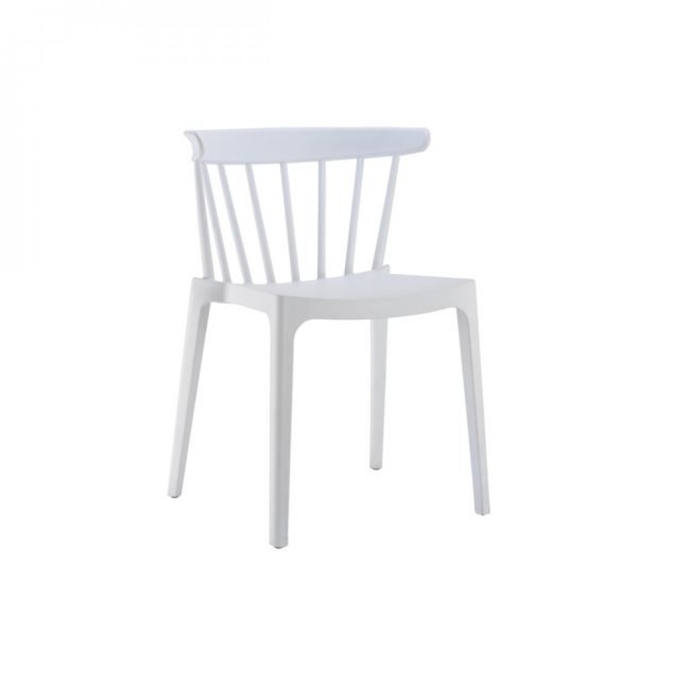 Καρέκλα "WEST" από πολυπροπυλένιο σε λευκό χρώμα 53x53x75