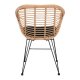 Πολυθρόνα "SALSA" από πλέξη wicker σε φυσικό χρώμα 55x66x76