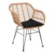 Πολυθρόνα "SALSA" από πλέξη wicker σε φυσικό χρώμα 55x66x76