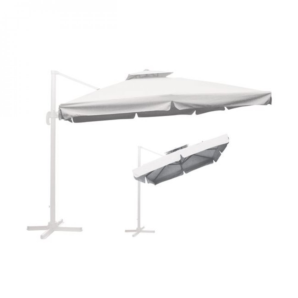 Ομπρέλα "HANGING" αλουμινίου-υφασμάτινη σε λευκό χρώμα 3x3
