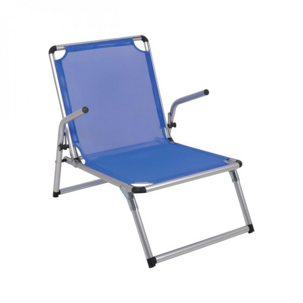 Πολυθρόνα "BRINY" αλουμινίου-textilene σε μπλε χρώμα 55x51x65