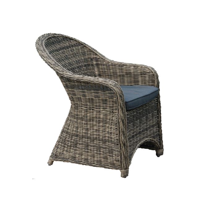 Πολυθρόνα "MONTANA" αλουμινίου από πλέξη wicker σε καφέ χρώμα 60x72x85