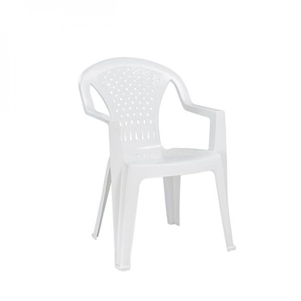 Πολυθρόνα "PORTOFINO" πλαστική σε χρώμα λευκό 57x45x80