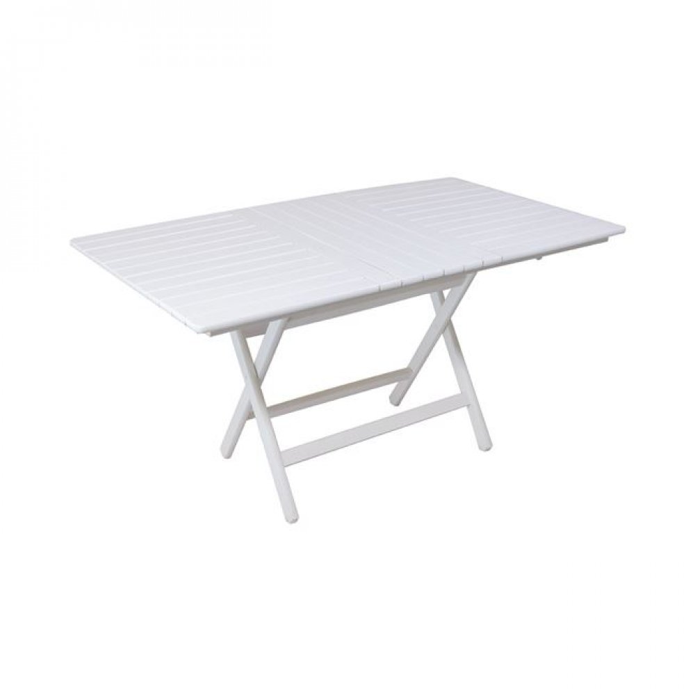 Τραπέζι πτυσσόμενο "FOLDING" σε λευκό χρώμα 160x80x72