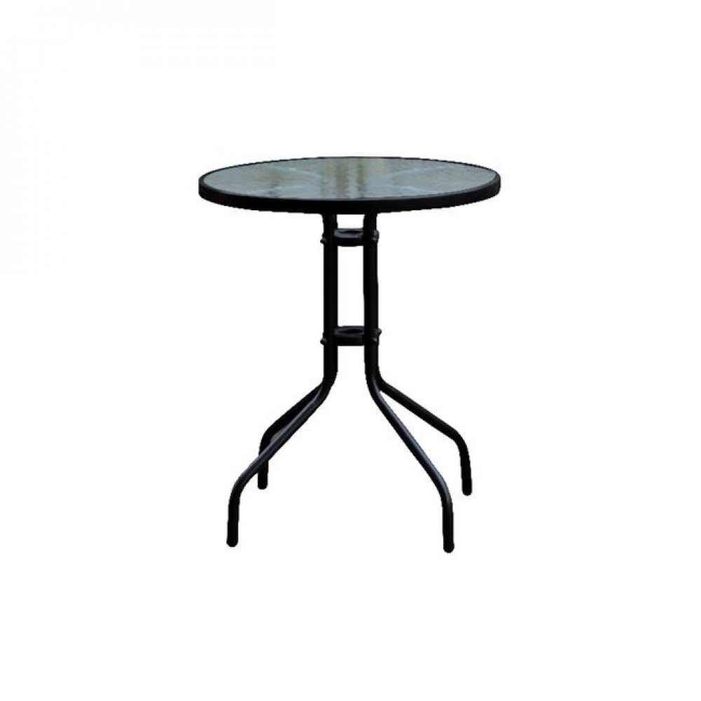 Τραπέζι "BALENO" στρόγγυλο μεταλλικό σε μαύρο χρώμα 60x70