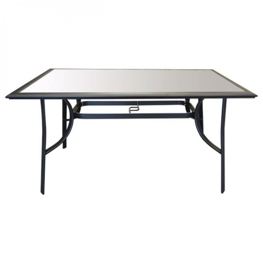 Τραπέζι "SILVANA" αλουμινίου σε ανθρακί χρώμα 140x80x71