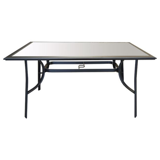 Τραπέζι "SILVANA" αλουμινίου σε ανθρακί χρώμα 140x80x71