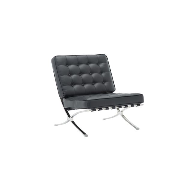 Καρέκλα σαλονιού "BARCELONA" από pu σε μαύρο χρώμα 75x83x84