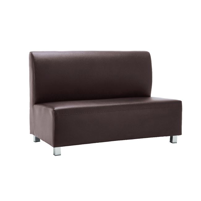 Καναπές "BANDY" διθέσιος από pu σε καφέ χρώμα 130x71x88