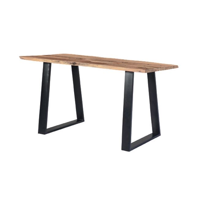 Τραπέζι "LIZARD SLIM" από μέταλλο/ξύλο σε χρώμα μαύρο-φυσικό 140x80x75