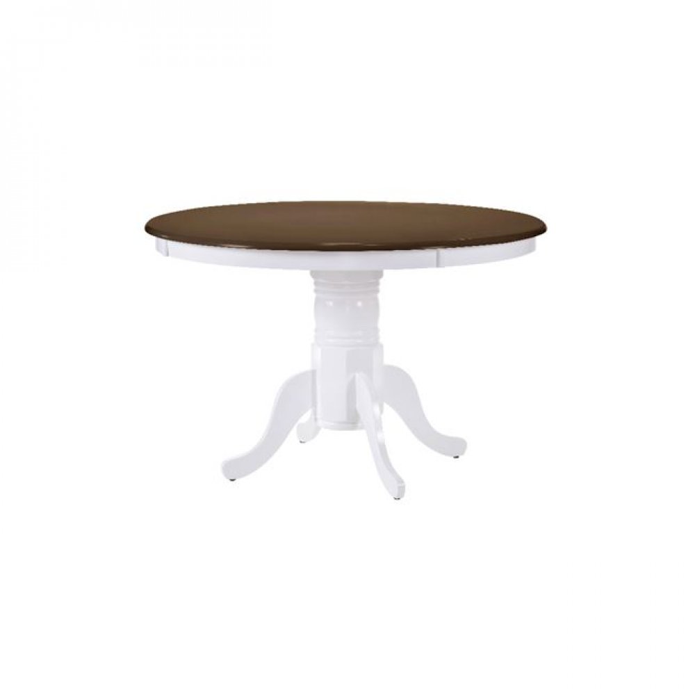 Τραπέζι επεκτεινόμενο "NIRVANA" σε καρυδί-λευκό χρώμα 106(+30)x75