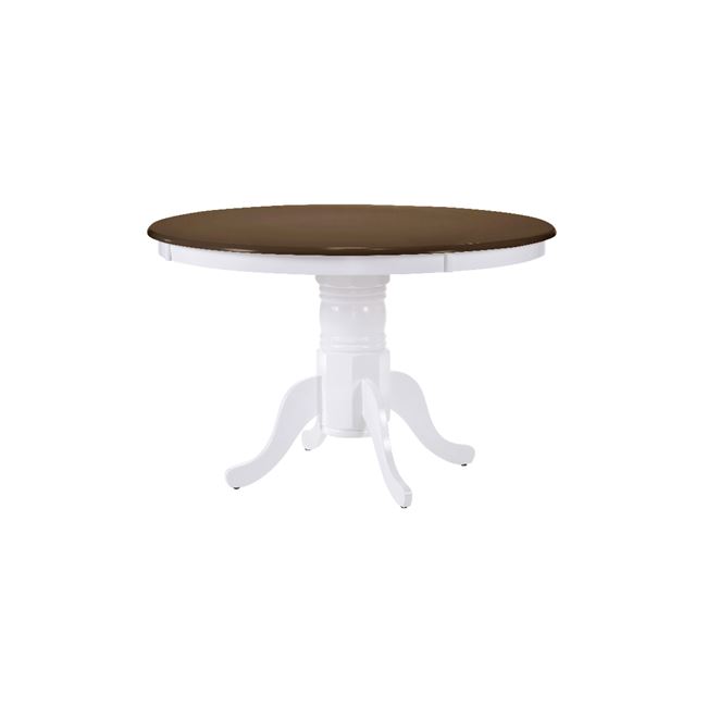 Τραπέζι επεκτεινόμενο "NIRVANA" σε καρυδί-λευκό χρώμα 106(+30)x75
