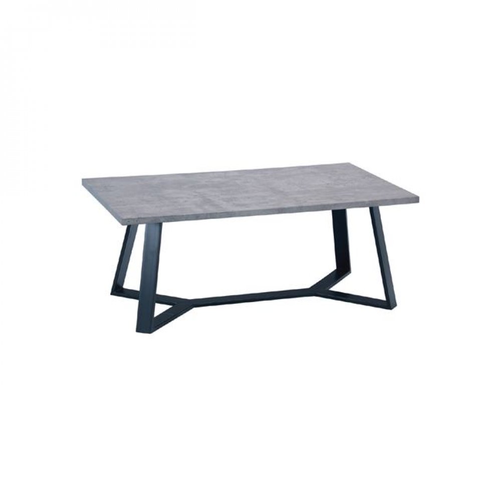 Τραπέζι σαλονιού "HANSON" μεταλλικό και επιφάνεια σε γκρι cement 110x60x45
