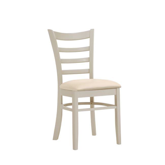 Καρέκλα "NATURALE-L" ξύλινη-pu σε χρώμα εκρού 42x52x90