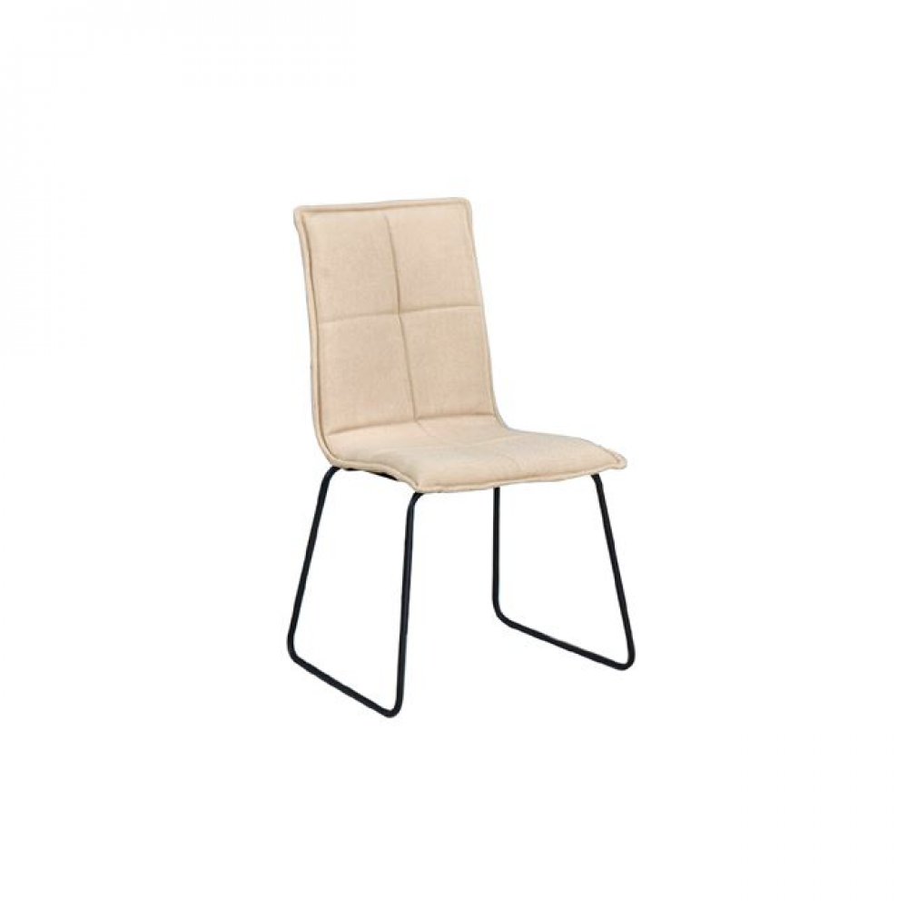 Καρέκλα "COOPER" μεταλλική με ύφασμα σε χρώμα μπεζ 46x46x91