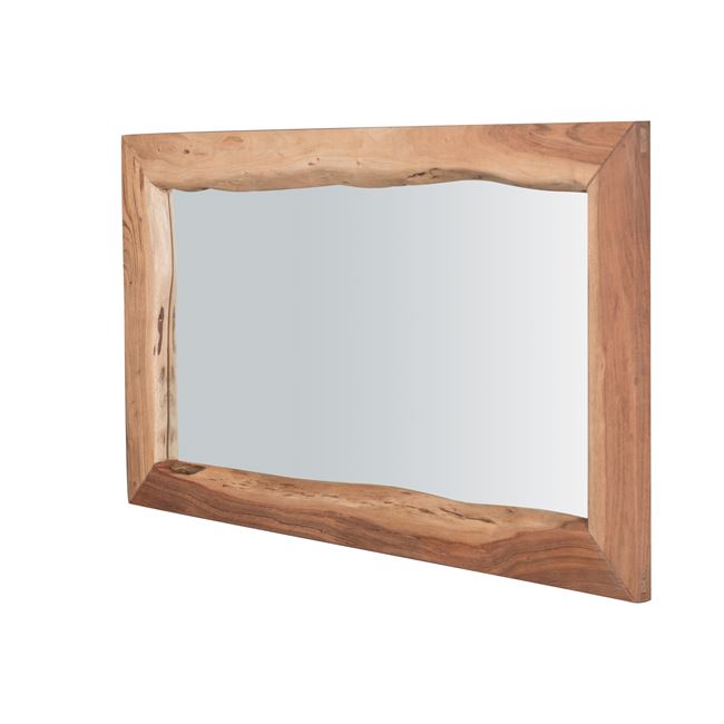 Καθρέπτης "NATAL" από ξύλο ακακία σε φυσικό χρώμα 140x4x80