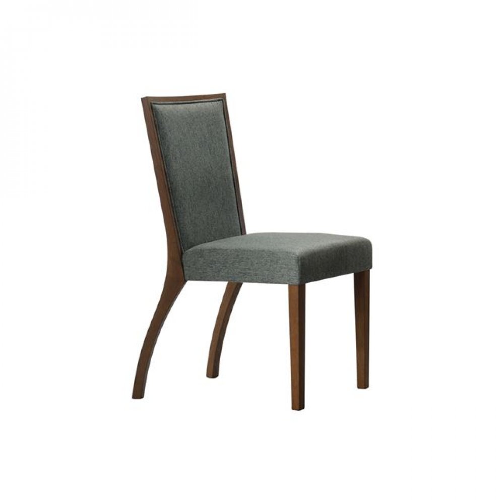 Καρέκλα "VERONICA" ξύλινη σε χρώμα καρυδί-γκρι 44x43x91