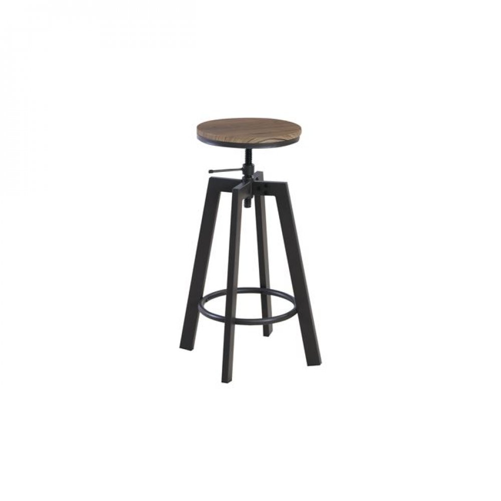 Σκαμπώ μπαρ "YORK" μεταλλικό σε χρώμα βέγγε-καφέ 44x44x63/73