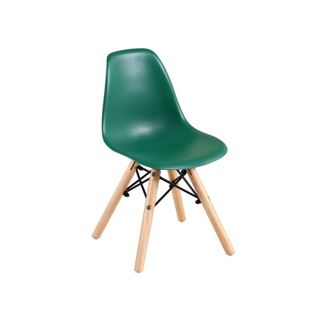 Καρέκλα "ART Wood Kid" ξύλινη/pp σε πράσινο χρώμα 32x34x57