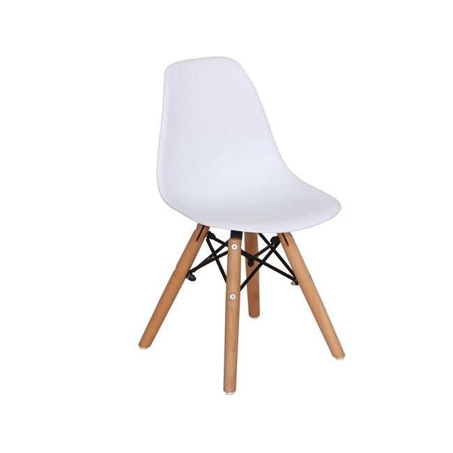 Καρέκλα "ART Wood Kid" ξύλινη/pp σε λευκό χρώμα 32x34x57