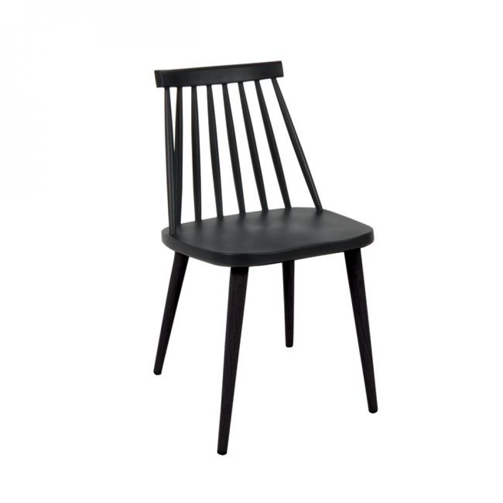Καρέκλα "LAVIDA" μεταλλική-pp σε μαύρο χρώμα 42x46x80
