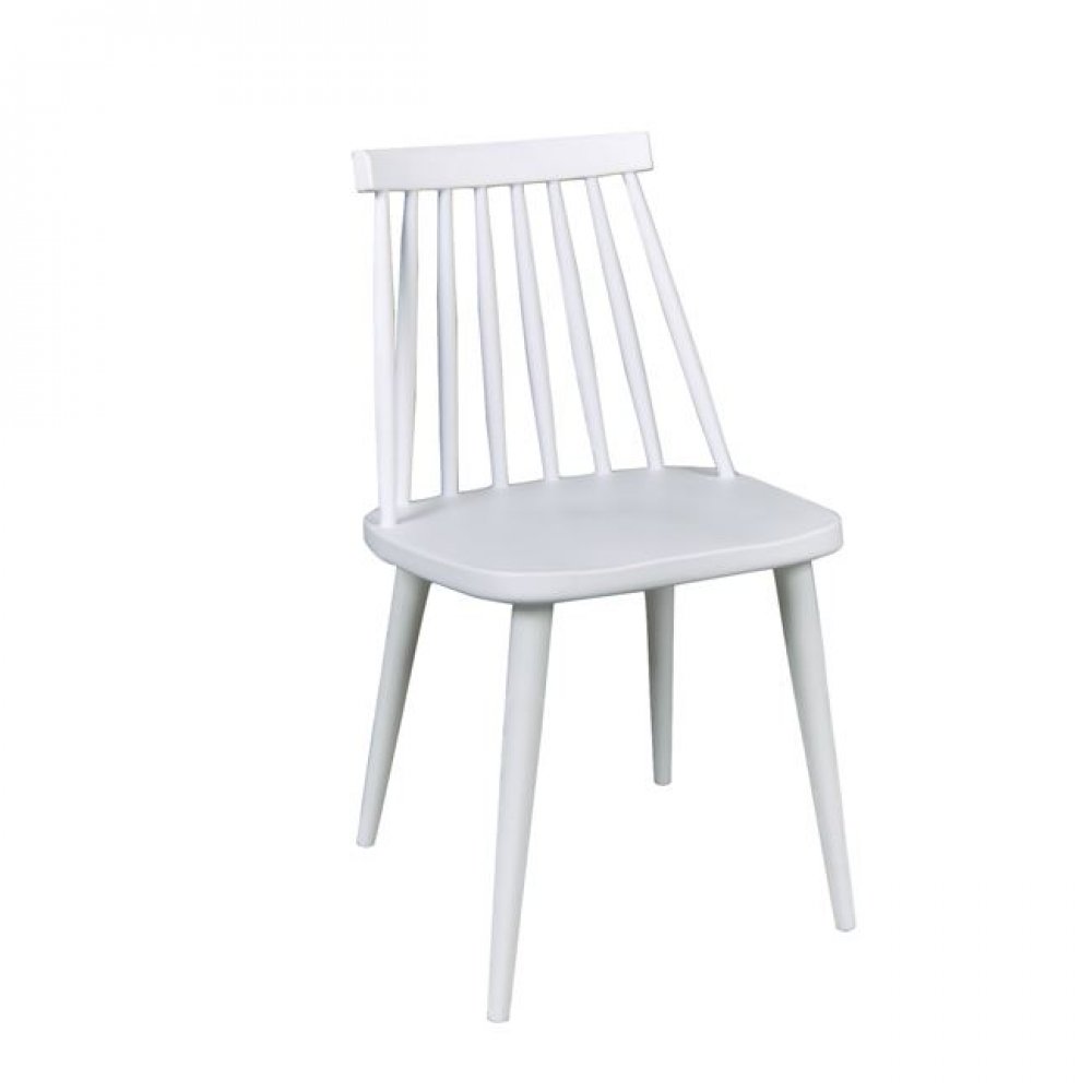 Καρέκλα "LAVIDA" μεταλλική-pp σε λευκό χρώμα 42x46x80