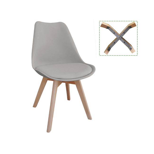 Καρέκλα "MARTIN" από pp σε γκρι χρώμα 49x56x83