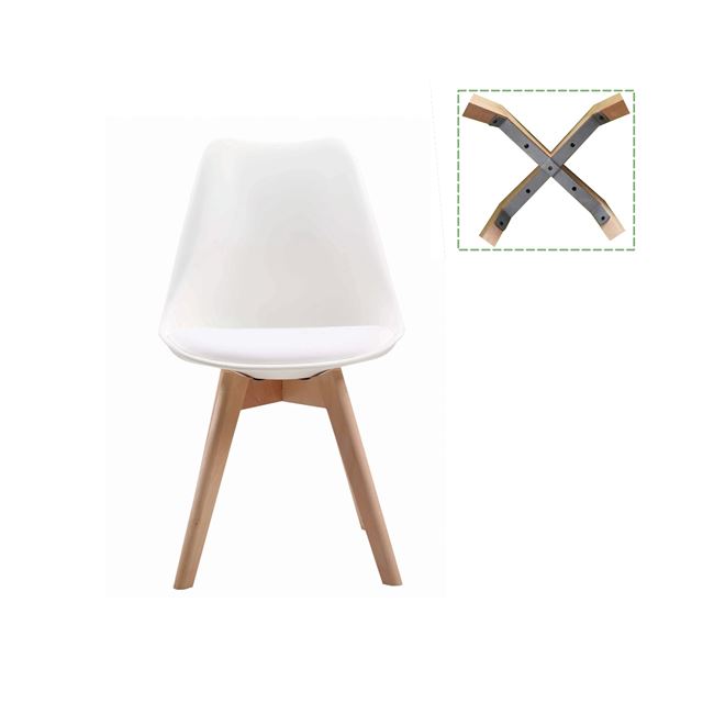 Καρέκλα "MARTIN" από pp σε λευκό χρώμα 49x56x83