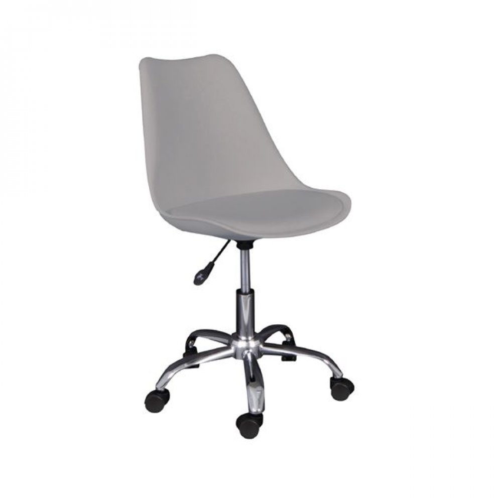 Καρέκλα γραφείου "MARTIN" από pp-pu σε γκρι χρώμα 48x56x82/94