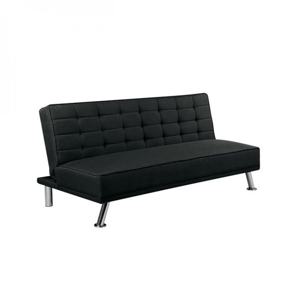 Καναπές-κρεβάτι "EUROPA" υφασμάτινος σε μαύρο χρώμα 176x82x80