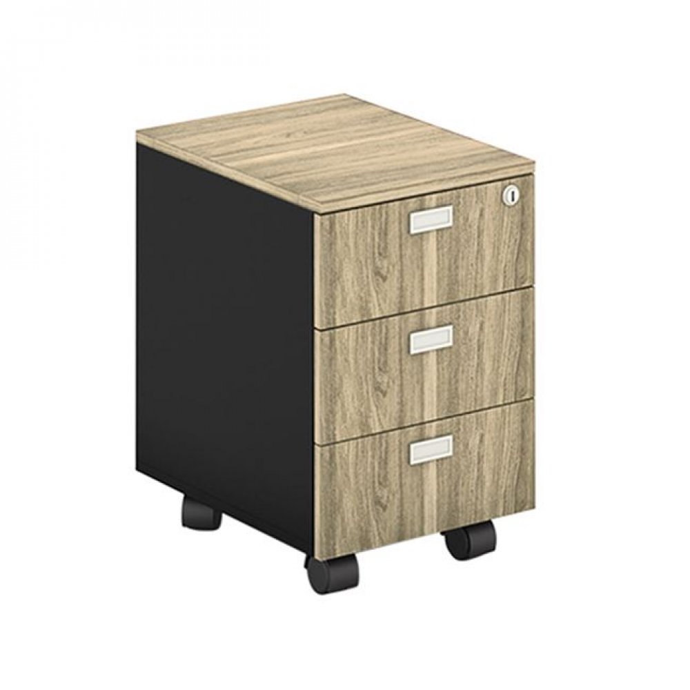 Συρταριέρα τροχήλατη "PROJECT" σε χρώμα σονόμα/γκρι 41x45x59