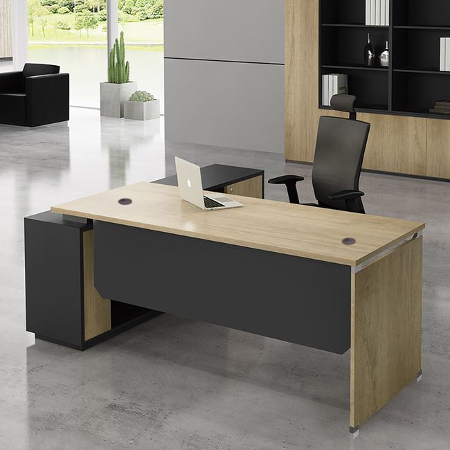 Γραφείο γωνία δεξιά "PROJECT" σε χρώμα σονόμα/γκρι 160x60/140x40