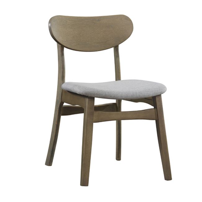 Καρέκλα "DOM" ξύλινη-ύφασμα σε φυσικό-καφέ χρώμα 53x56x80