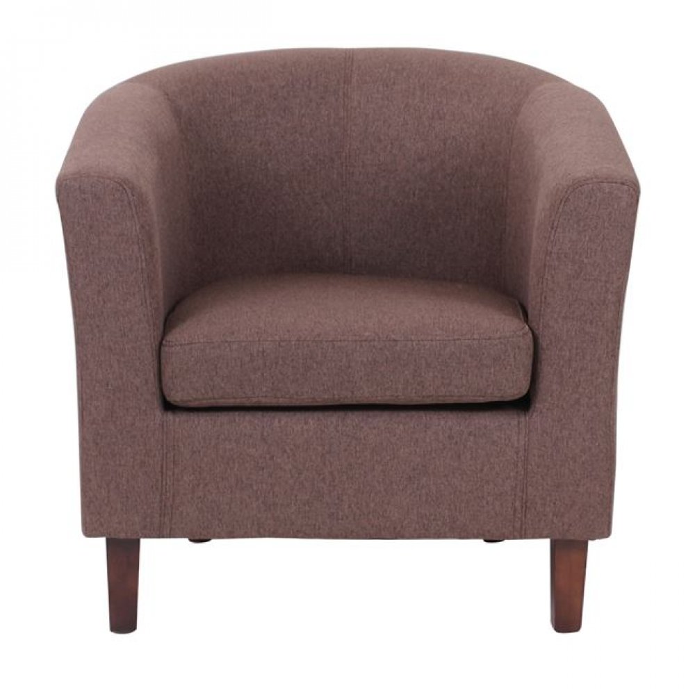 Πολυθρόνα υφασμάτινη "BOGA" σε χρώμα καφέ 75x73x69