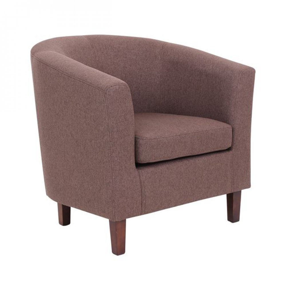 Πολυθρόνα υφασμάτινη "BOGA" σε χρώμα καφέ 75x73x69