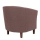 Πολυθρόνα υφασμάτινη "BOGA" σε χρώμα καφέ 75x73x69