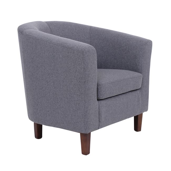 Πολυθρόνα υφασμάτινη "BOGA" σε χρώμα γκρι 75x73x69