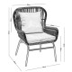 Πολυθρόνα "SALSA MAX" wicker σε χρώμα φυσικό 64x67x87